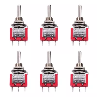 6pcs Momentary Mini Miniature Toggle Switch 3 Terminal 3 Position SPDT ON/Off... • $15.93