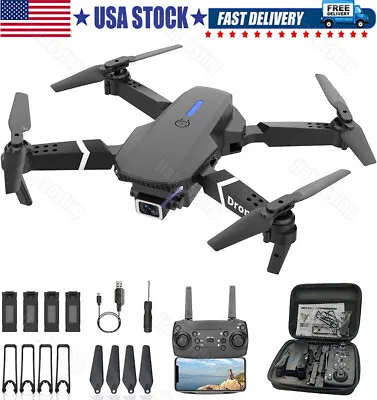 2024 New RC Drone With 4K HD Camera WiFi FPV Foldable Quadcopter + 4 Batteries • $25.46