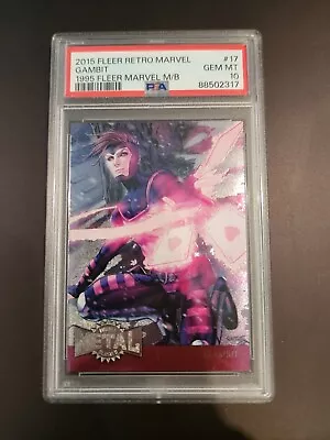 2015 Fleer Retro Marvel 1995 Metal Blaster #17 Gambit PSA 10 POP 3 • $12.50