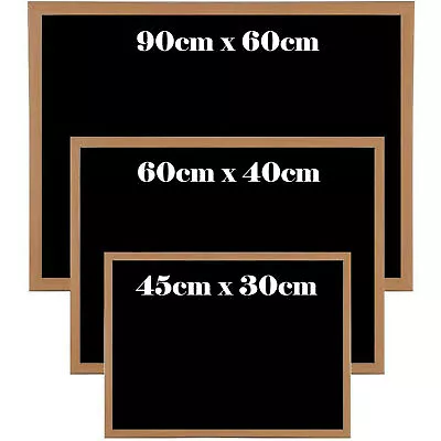 £18.60 • Buy Premium Blackboard Magnetic Wooden Framed Chalk Board Office Notice Kids Menu