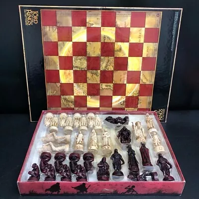 Lord Of The Rings Two Towers Chess Set Board Game New Line Cinema 2002 Boxed -CP • £11