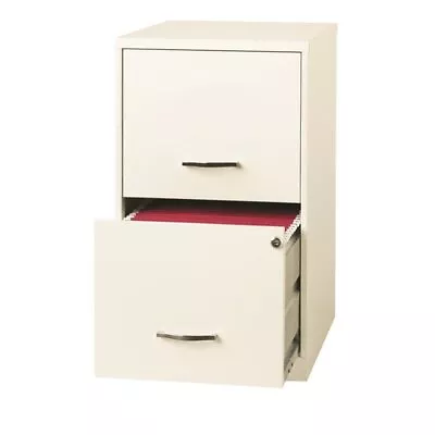 Space Solutions 18in 2 Drawer Metal File Cabinet Pearl White • $90.02