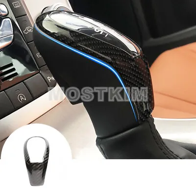 Carbon Fiber Center Console Gear Shift Knob Cover Trim For Volvo V40 2012-2019 • $37.89