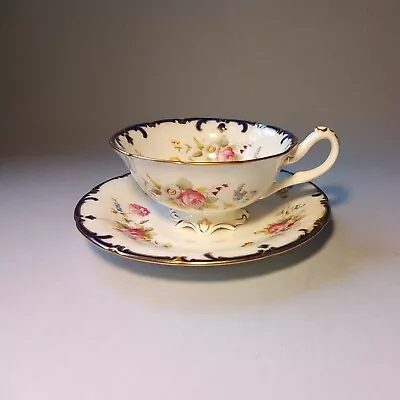 £22 • Buy Antique Cauldon Bone China Footed Guilded Floral Tea Cup & Saucer C.1905-1910