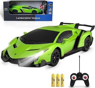 New 1:24 Scale Green Lamborghini Veneno Model Car Remote Control Car RC Car Toys • $24.99