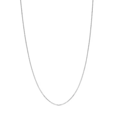 0.73mm Italian Square Box Chain Necklace Real 14K White Gold All Sizes • $350.98