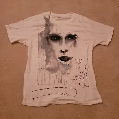 Marilyn Manson Artwork T-shirt XL - Signed By Marilyn Manson And Twiggy - 2012 • $150