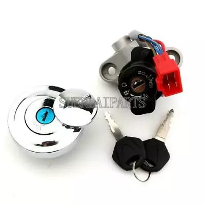 $41.83 • Buy Ignition Switch Fuel Gas Cap Set For Yamaha V Star 1100 Custom Classic 2000-2011