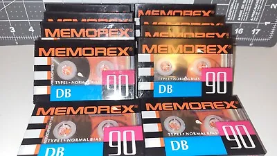 Lot Of (10) Memorex DB 90 Audio Cassettes (NEW) • $19.95