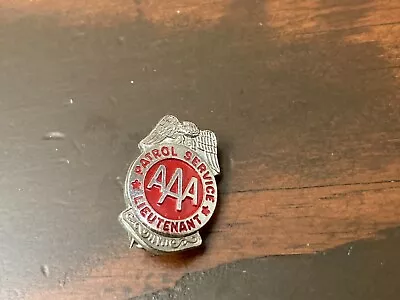 Vintage AAA Patrol Service Lieutenant Collector Lapel Pin • $7.77