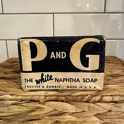 Vintage Proctor And Gamble White Naphtha Laundry Soap Bar P And G Made In USA • $9.95