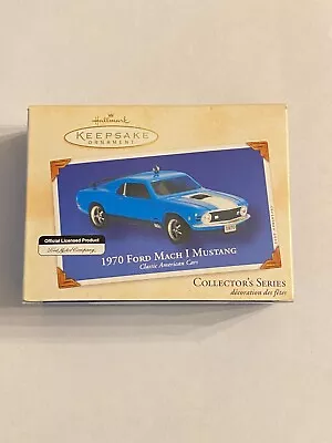 HALLMARK 1970 Ford Mach 1 Mustang #12 In Series. Dated 2002 Christmas Ornament.  • $15