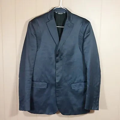 Versus Versace Navy Blue Blazer Sport Coat Suit Jacket Hidden Buttons Size 40? • $69.99