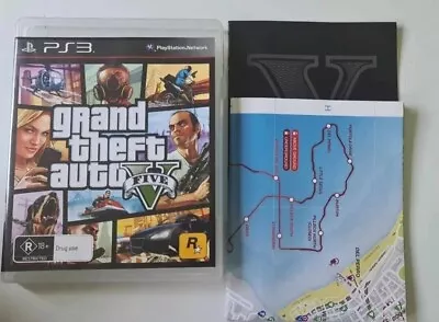 GTA V Grand Theft Auto V (PlayStation 3 PS3) TESTED & WORKING FREE POST ✅ • $15.37