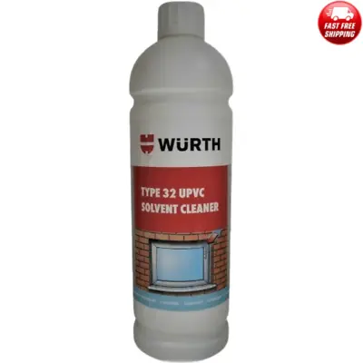 Würth® PVC Solvent Cleaner 1 Litre Bottle Type 32 UPVC Window Door Frame 1000ml • £22.95