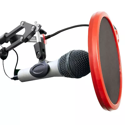 Deco Gear Universal Pop Filter Microphone Wind Screen With Mic Stand Clip • $19.95