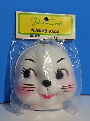 Vintage Celluloid Bunny Rabbit Mask Face Craft Doll Making 4  Fibre Craft NIP • £12.30