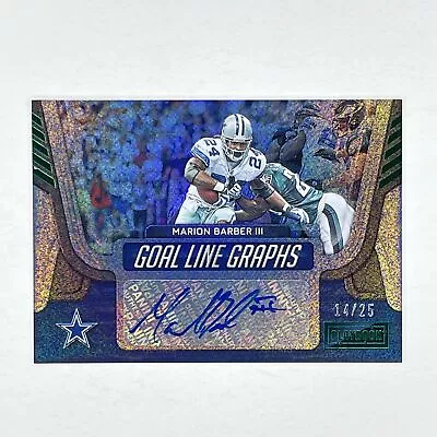 2022 Playbook Goal Line Graphs Green Marion Barber III Auto /25 #GLG-MB Cowboys • $29.97