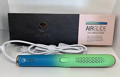 Calista AirGlide Cool Breeze Styler Iron Curl Straighten Bluewater Green Blue • $34.99