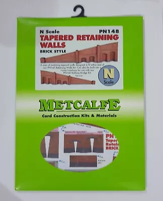 Metcalfe N Gauge Tapered Retaining Walls Brick Style Pn148 Construction Kit- New • £11.95