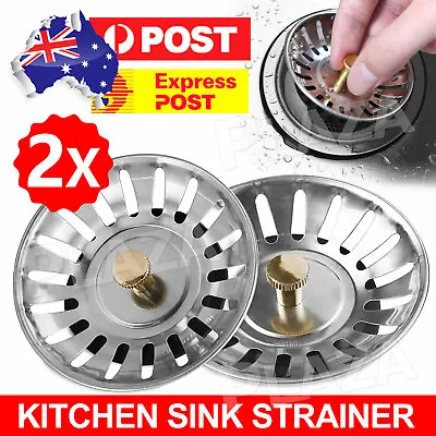 $4.45 • Buy Sink Strainer Stainless Steel Kitchen Waste Plug Filter Drain Stopper AU Stock