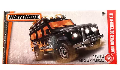 Matchbox Power Grabs Box (2016) Black Land Rover Defender 110 Toy 84/125 • $6.95