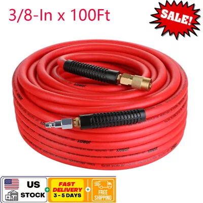 300 PSI Hybrid Air Hose 3/8-Inx100Ft Flexibility Air Compressor Hose 1/4-In Plug • $38.84