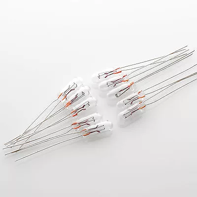 $11.35 • Buy 10 X 12V 50mA 0.05A 0.6W / Bulb Lamp / Miniature Lamp Bulb T1 1⁄4 1/4 T1.25 4 Mm