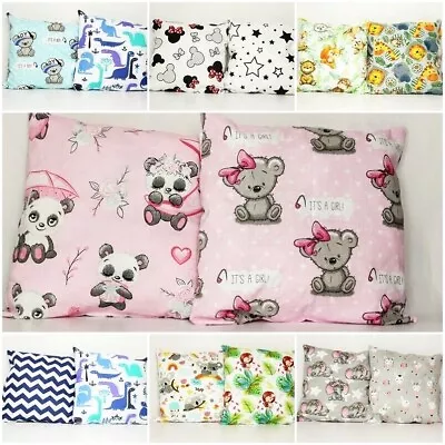 2 Pack Baby Pillows Filled Patterned Cushions For Crib Pram Cot Bed Baby Nursery • £7.99