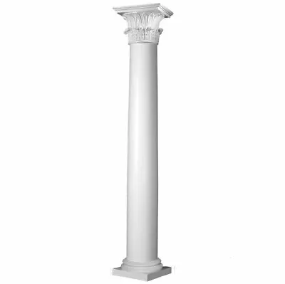 $837.20 • Buy Fiberglass Smooth Tapered Column, Temple Of Winds Cap & Attic Base (Choose Size)