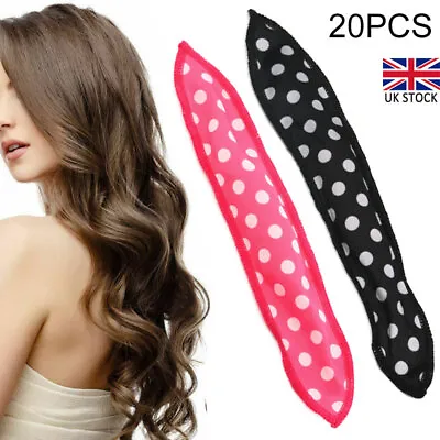£11.30 • Buy 20Piece Soft Sleep Hair Rollers No Heat Hair Foam Magic Hair Curlers Benders NEW