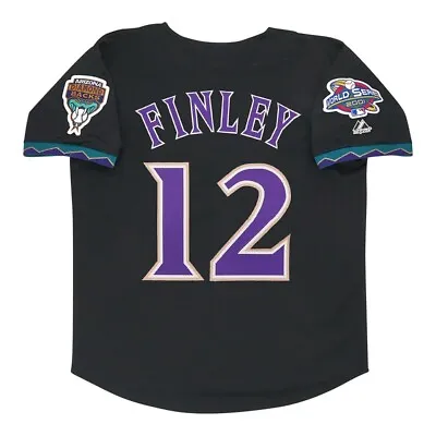 Steve Finley Arizona Diamondbacks 2001 World Series Men's Alt Black Jersey • $159.99