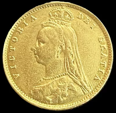 1892 Gold Great Britain 1/2 Sovereign Jubilee Victoria Shield *mount Removed* • $5.50