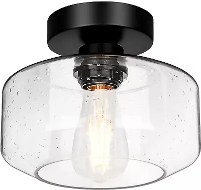 New Industrial Semi Flush Mount Ceiling Light 800 Lumen LED Bulb Included... • $49.43