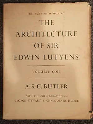 The Architecture Of Sir Edwin Lutyens Vol 1 Country Life 1950 A.S.G. BUTLER RARE • £595