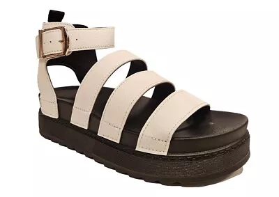 Ladies Gladiator Sandals Womens Strappy Chunky Sandals Holiday Shop Size 3 4 5 6 • £19.99