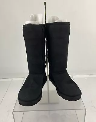 UGG Australia Black Sheepskin Suede Classic Tall Boots 7 • $30