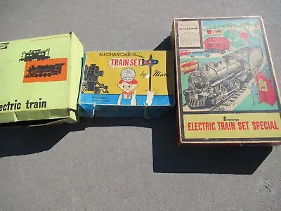 3 Vintage Train Sets Sears 9512 Marx Mechanical Train Set Special Penneys 7421 • $89.99