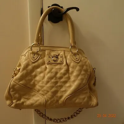 Marc Jacobs Stam Large Quilted  Leather Handbag Beige • $275