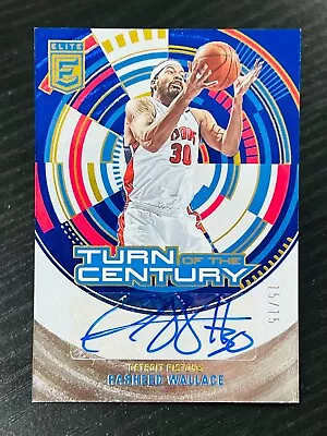 2023-24 Panini Elite Rasheed Wallace Turn Of The Century Auto 15/15 Pistons • $39.99