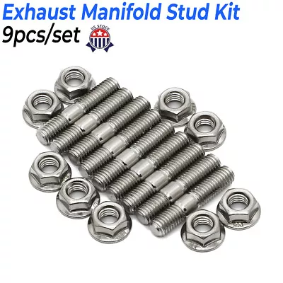 9pcs Exhaust Manifold Stud For Honda Acura Only Kit B/D Series Civic Integra V3 • $12.99