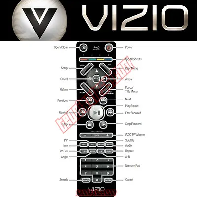 Vizio Blu-ray Player Remote Control For VBR333 VBR331 VBR220 VBR210 VBR120 • $9.99