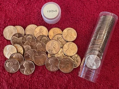 LINCOLN 1969-S One Uncirculated Roll BU Choice / Gems From OBW In Coin Tub • $37.95