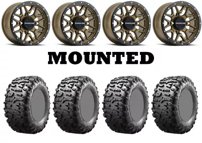 Kit 4 Maxxis Bighorn 3.0 Tires 26x9-14/26x11-14 On Raceline Krank Bronze CAN • $1496.91