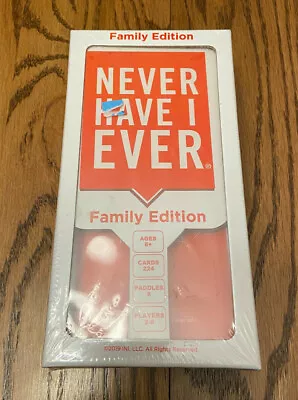 Never Have I Ever GAME - Family Edition - BRAND NEW And SEALED - 2 To 6 Players • $25.41