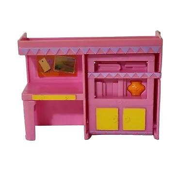 Mattel 2009 Pink Desk Murphy Bed Doll House Furniture Pull Out Toy Replacement • $10.20