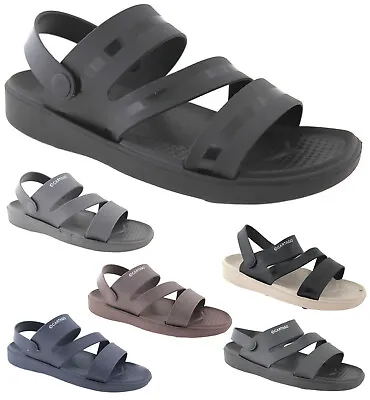 Mens Clog Comfy Beach Pool Summer Hoilday Shower Garden Walking Sandals Shoes Sz • £6.90