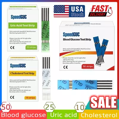 $15.28 • Buy Uric Acid Test Strips/ Cholesterol Test Strips/ Blood Glucose Test Strips USA 🔥