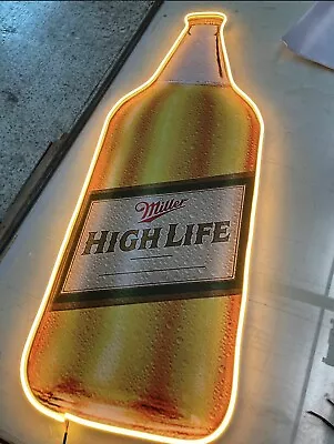 Miller High Life LED Neon SignBeer Bottles Customizable 33x9” • $99