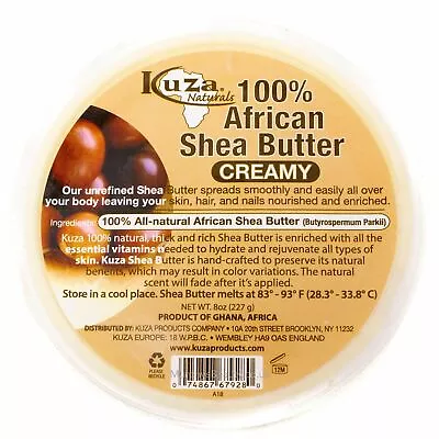 £9.95 • Buy Kuza | 100% African Shea Butter Creamy (White) (8oz)